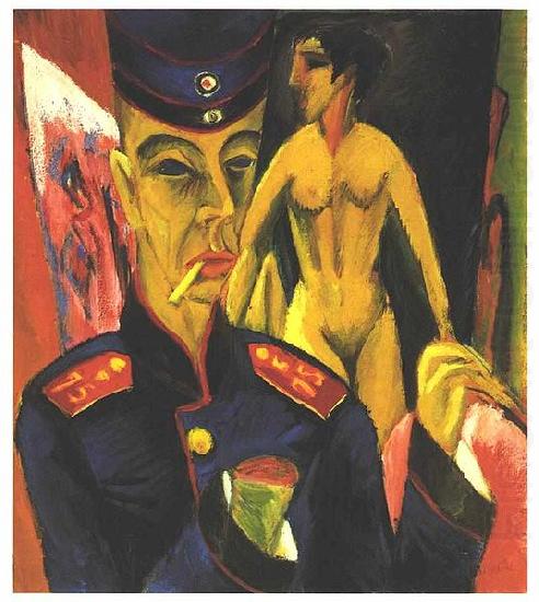Self-portrait as a Soldier, Ernst Ludwig Kirchner